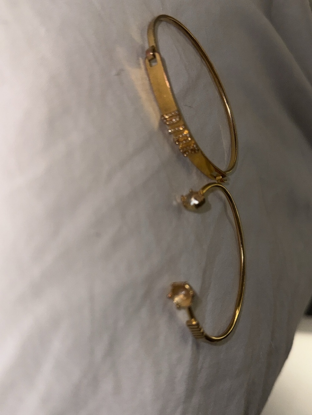 Dior Gold-Tone Crystal Accent Bracelet Set